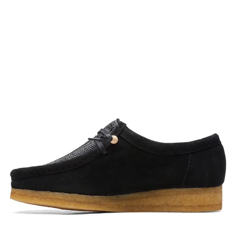 Wallabee Clarks Aus Schwarzem Bast