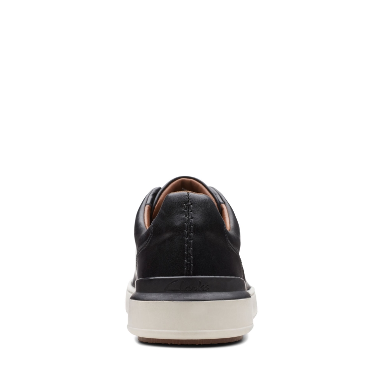 Court Lite Lace Clarks Schwarzes Leder