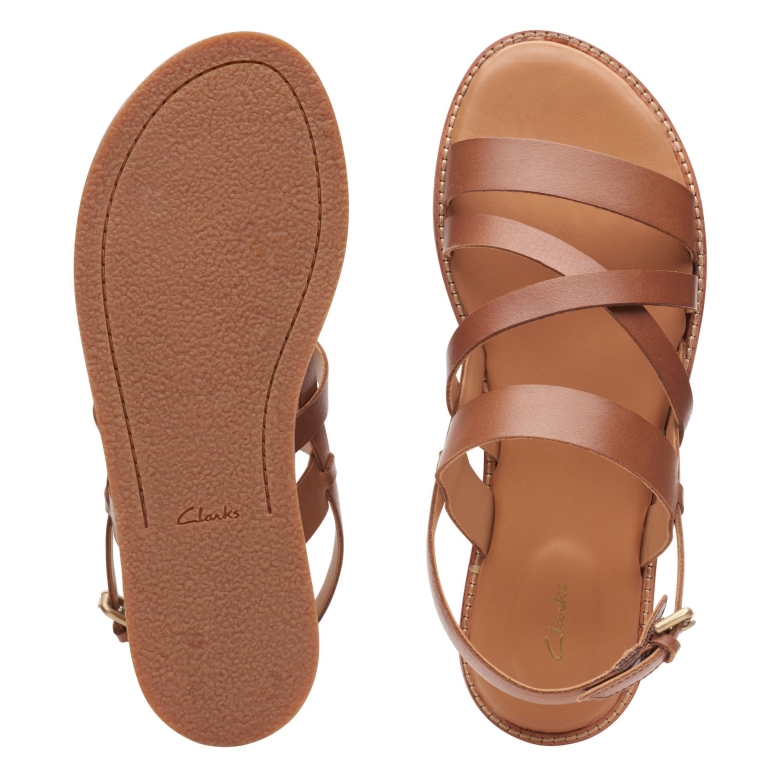 Karsea Sun Clarks Hellbraunes Leder