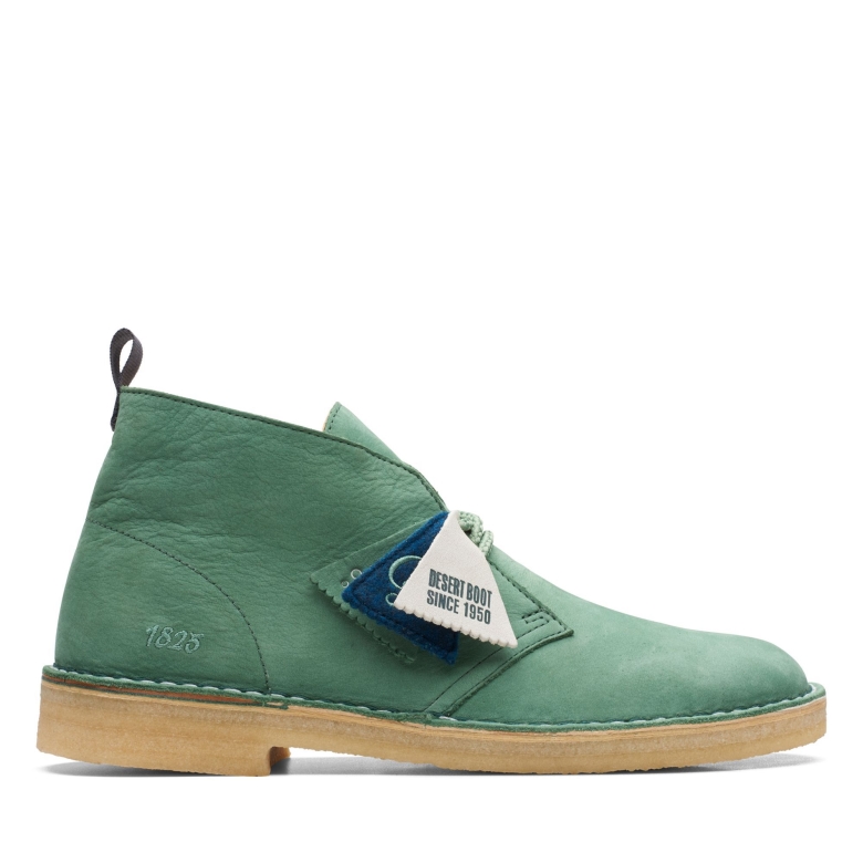 Wüstenstiefel Aus Grünem Nubukleder Ny Clarks