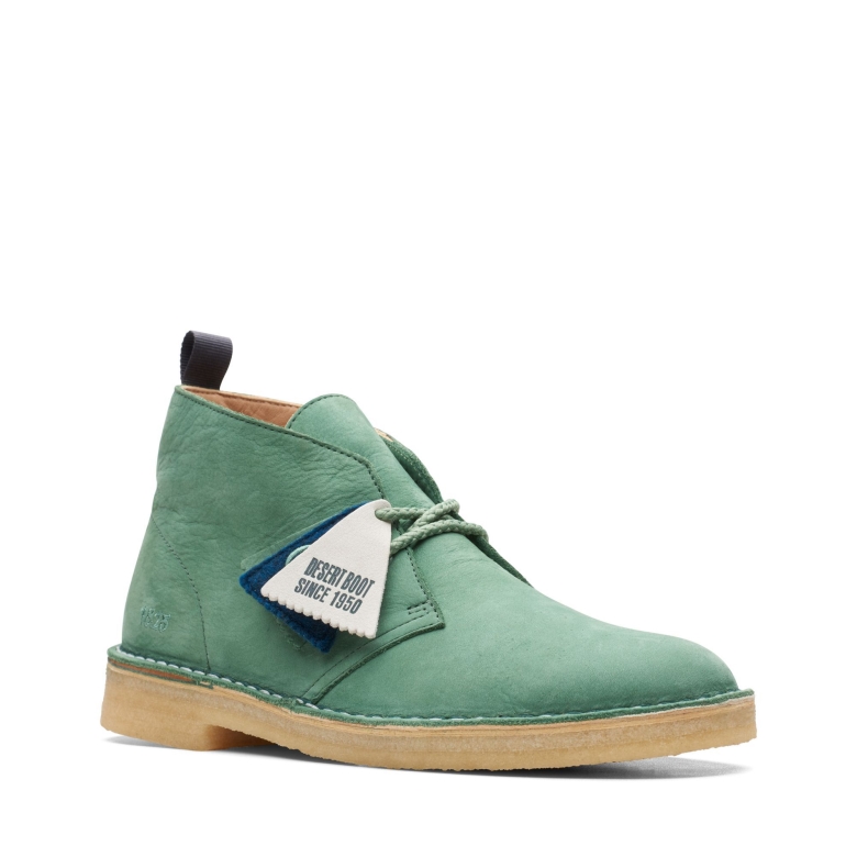 Wüstenstiefel Aus Grünem Nubukleder Ny Clarks