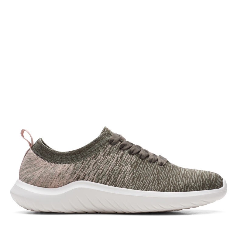 Nova Glint Clarks Dark Olive Syn