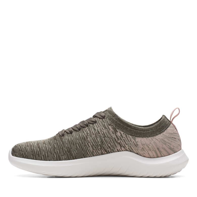 Nova Glint Clarks Dark Olive Syn