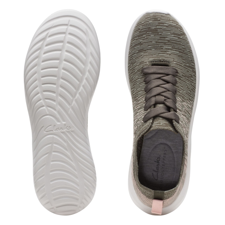 Nova Glint Clarks Dark Olive Syn