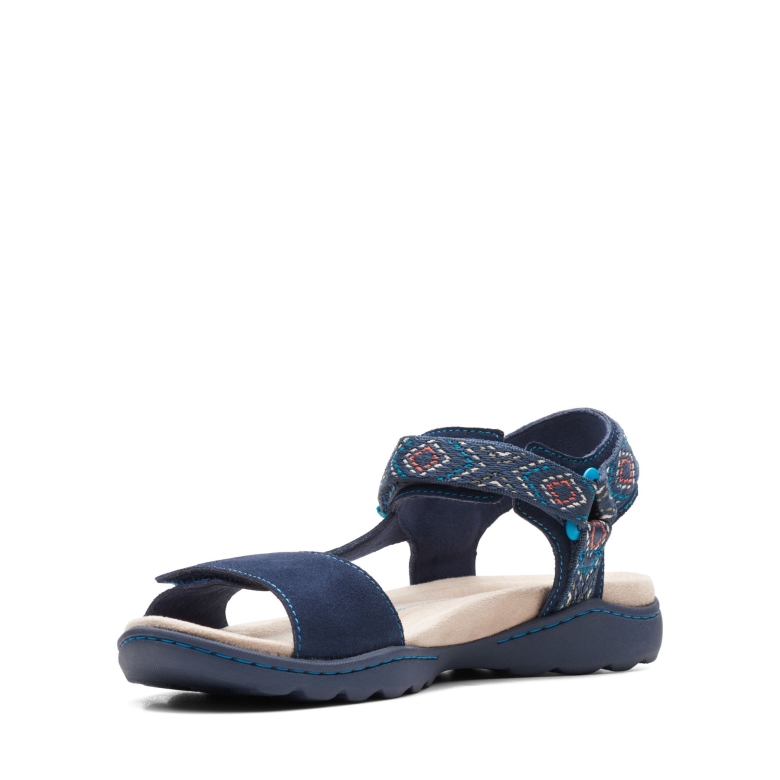 Clarks Amanda Schritt Aus Marineblauem Wildleder