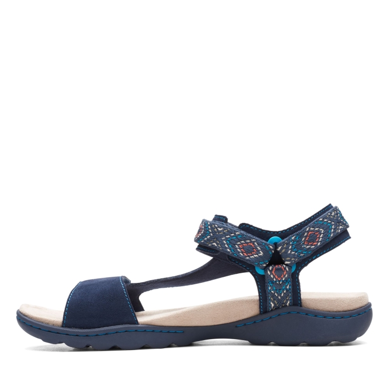Clarks Amanda Schritt Aus Marineblauem Wildleder