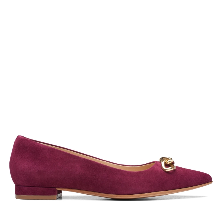 Laina 15 Trimmen Clarks Merlot Wildleder