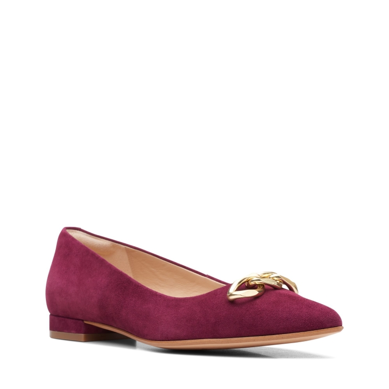 Laina 15 Trimmen Clarks Merlot Wildleder