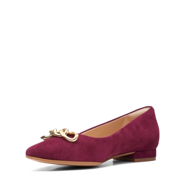 Laina 15 Trimmen Clarks Merlot Wildleder