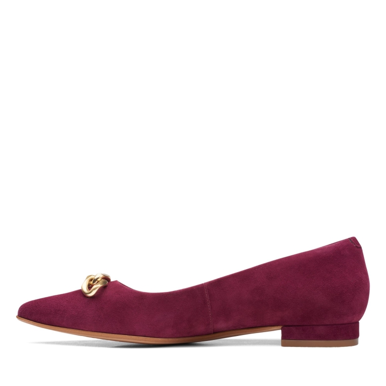 Laina 15 Trimmen Clarks Merlot Wildleder