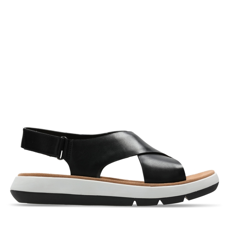 Schwarzes Leder Clarks Jemsa Cross