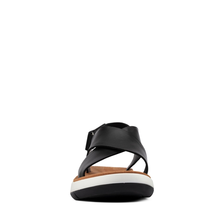 Schwarzes Leder Clarks Jemsa Cross
