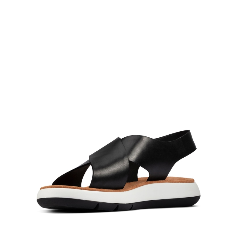 Schwarzes Leder Clarks Jemsa Cross