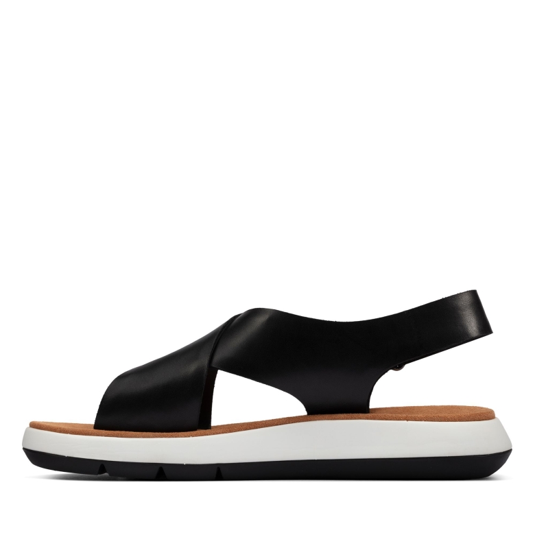 Schwarzes Leder Clarks Jemsa Cross