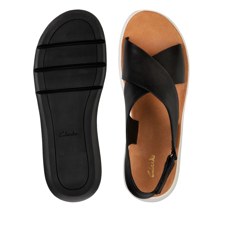 Schwarzes Leder Clarks Jemsa Cross