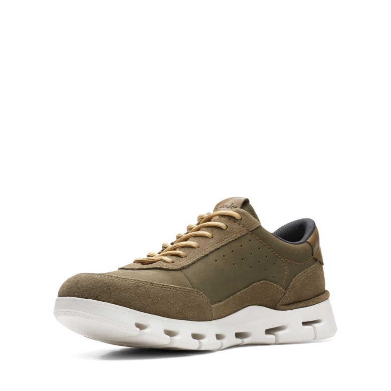Dark Olive Combi Natur X One Clarks