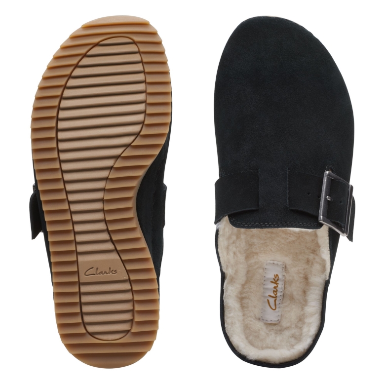 Brookleigh Mule Black Sde Wlined Clarks