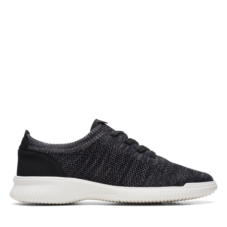 Donaway Knit Clarks Schwarzer Strick