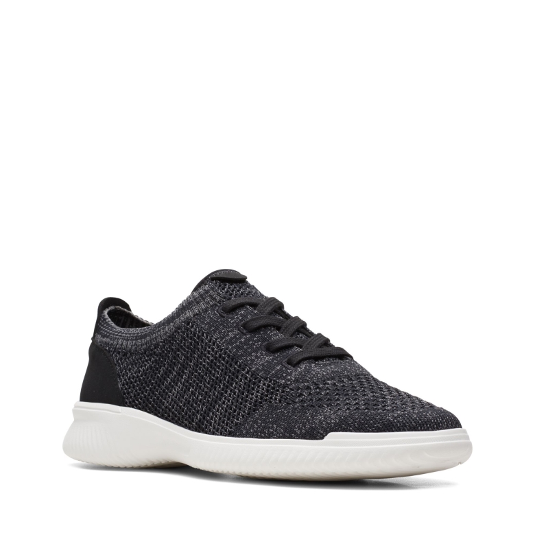 Donaway Knit Clarks Schwarzer Strick