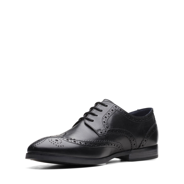 Bradish Limit Clarks Schwarzes Leder