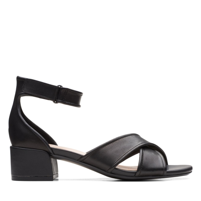 Caroleigh Rise Clarks Schwarzes Leder