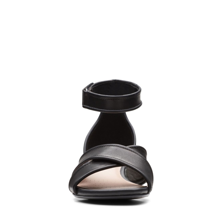 Caroleigh Rise Clarks Schwarzes Leder