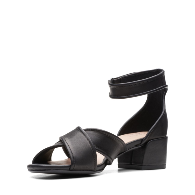Caroleigh Rise Clarks Schwarzes Leder