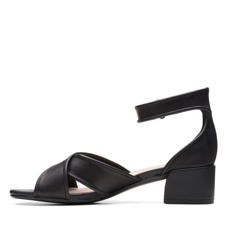 Caroleigh Rise Clarks Schwarzes Leder