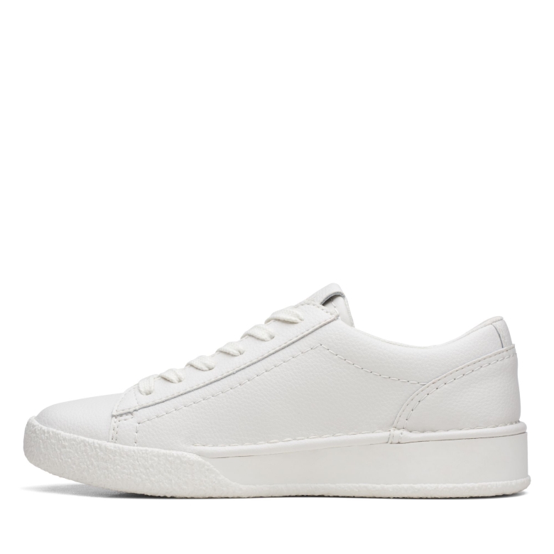 Weißes Leder Clarks Craft Cup Walk