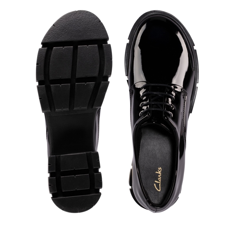 Teala Lace Clarks Schwarzer Pat