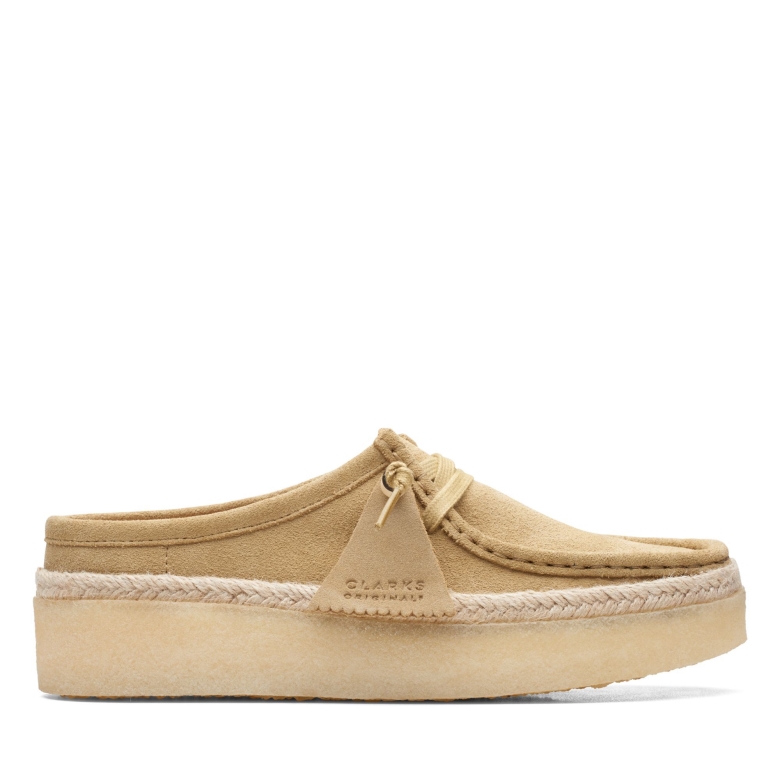 Wallabee Cup Lo Clarks Ahorn Wildleder