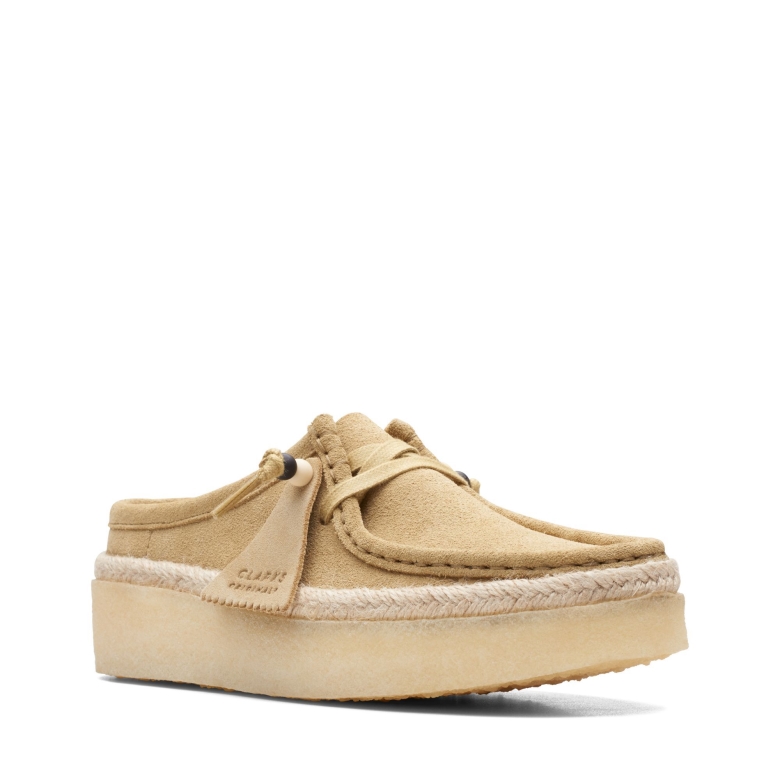 Wallabee Cup Lo Clarks Ahorn Wildleder