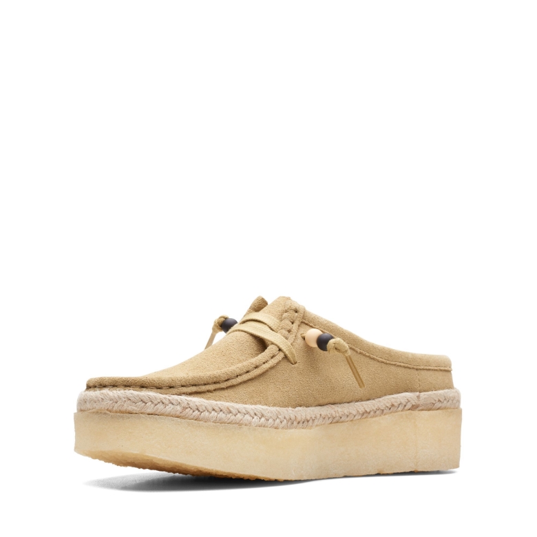 Wallabee Cup Lo Clarks Ahorn Wildleder