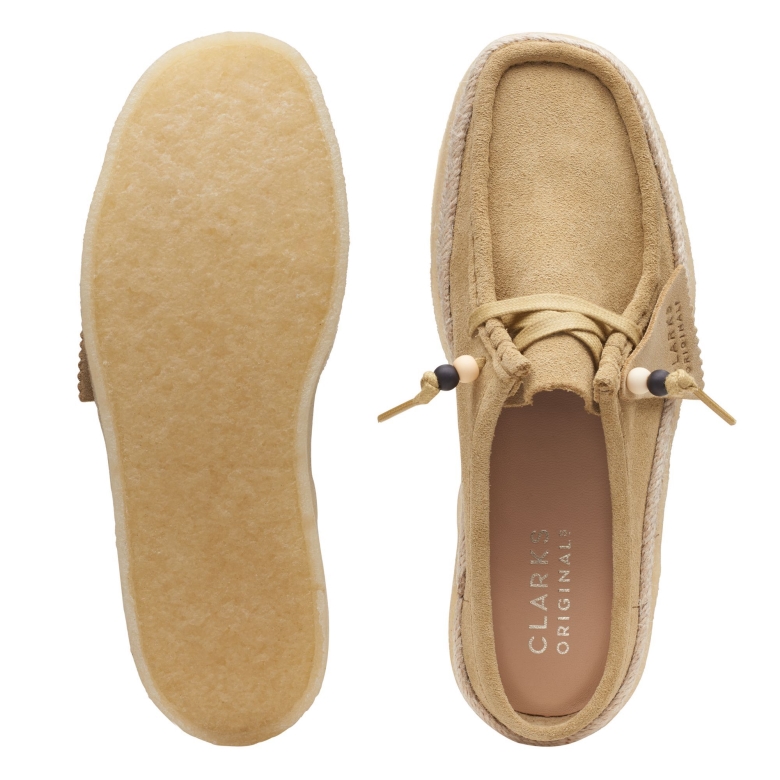 Wallabee Cup Lo Clarks Ahorn Wildleder