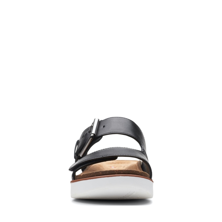 Schwarzes Leder Clarks Elayne Ease
