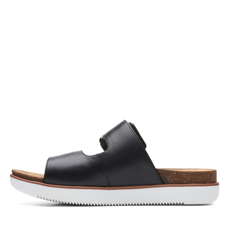 Schwarzes Leder Clarks Elayne Ease