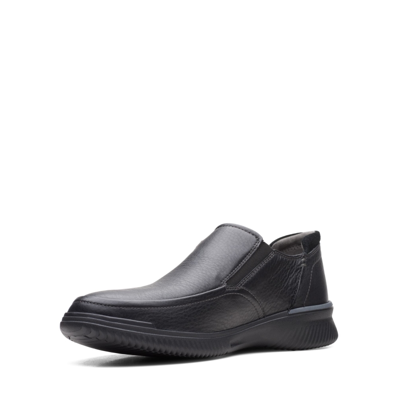 Donaway Step Clarks Aus Schwarzem Leder