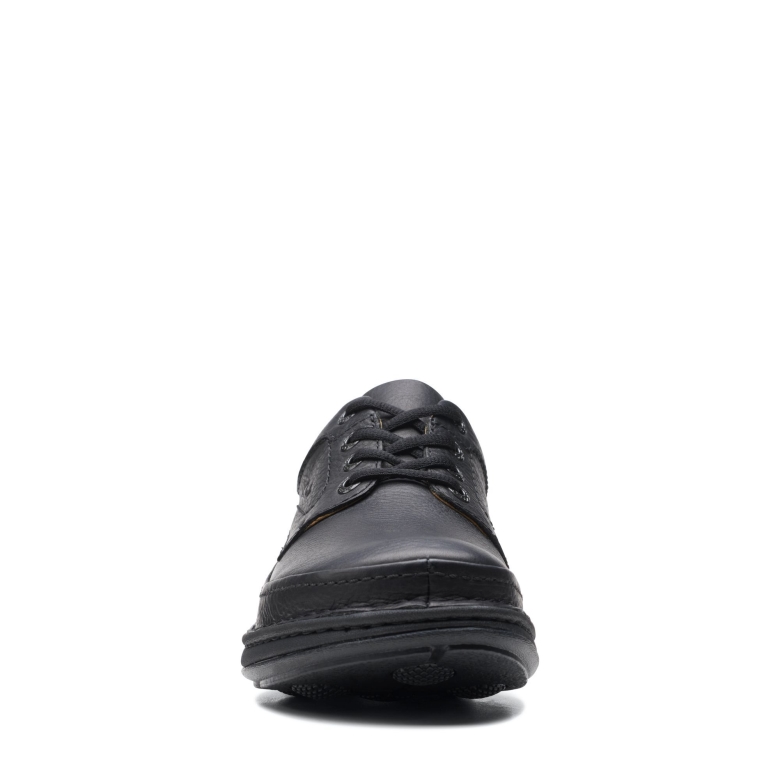 Schwarzes Leder Clarks Natur Drei