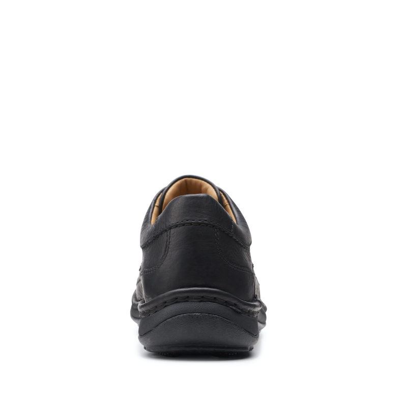 Schwarzes Leder Clarks Natur Drei