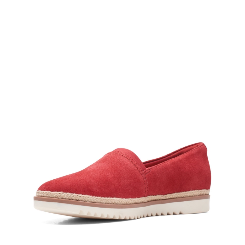 Rotes Wildleder Clarks Serena Paige