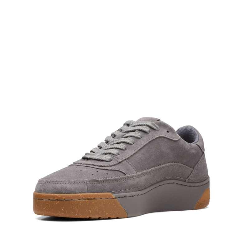 Craftcourtlace Clarks Graues Wildleder