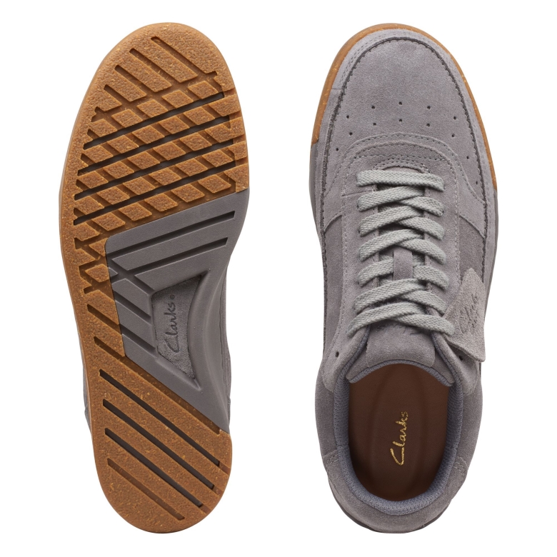 Craftcourtlace Clarks Graues Wildleder