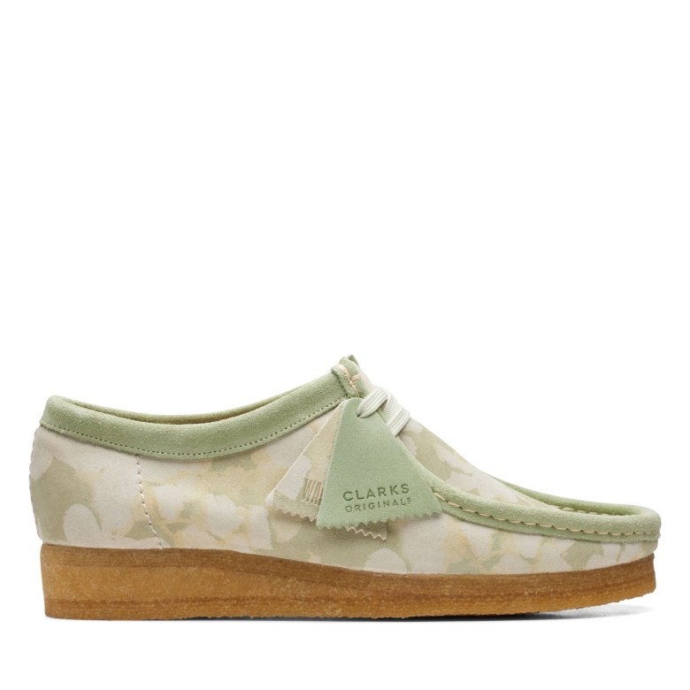 Wallabee Clarks Grün Blumen