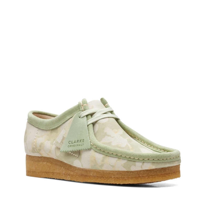 Wallabee Clarks Grün Blumen