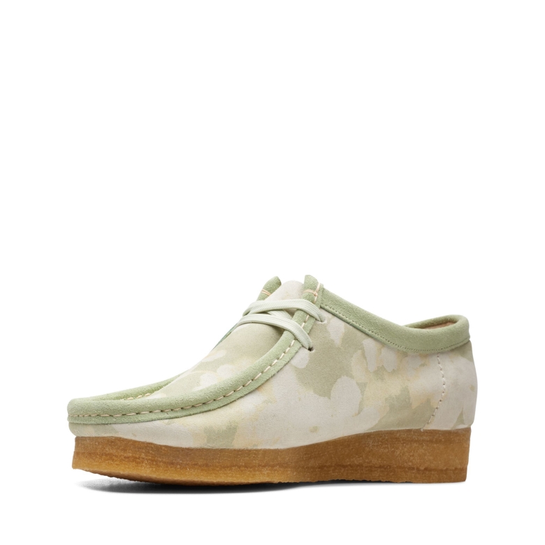 Wallabee Clarks Grün Blumen