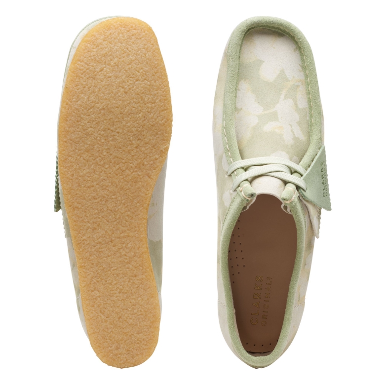 Wallabee Clarks Grün Blumen