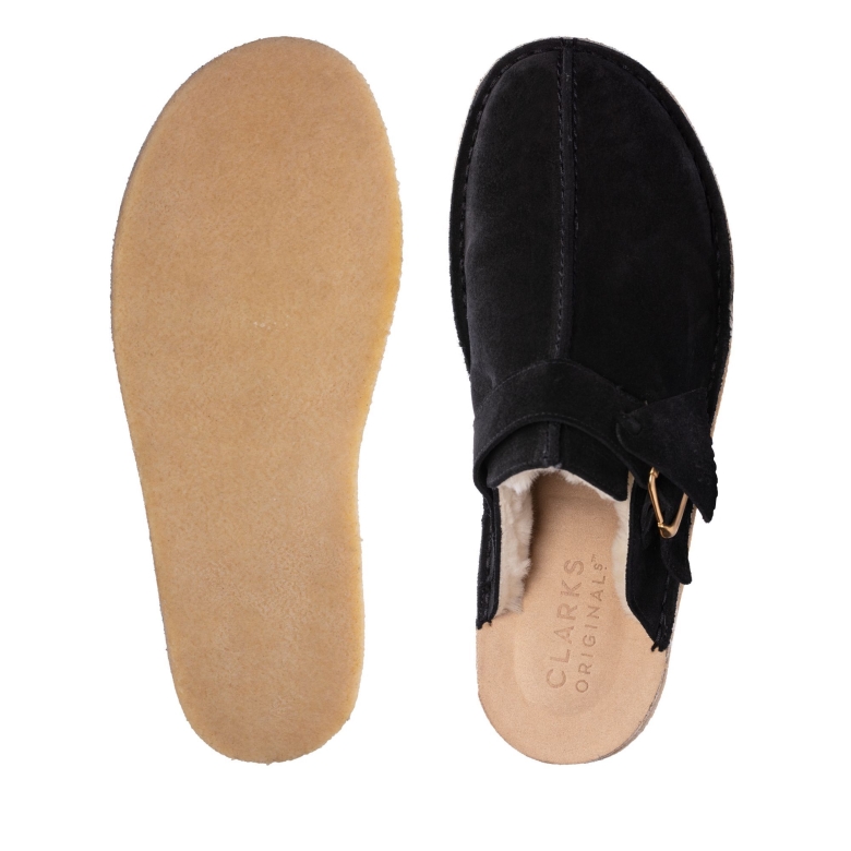 Schwarzes Sde Wlined Clarks Trek Mule