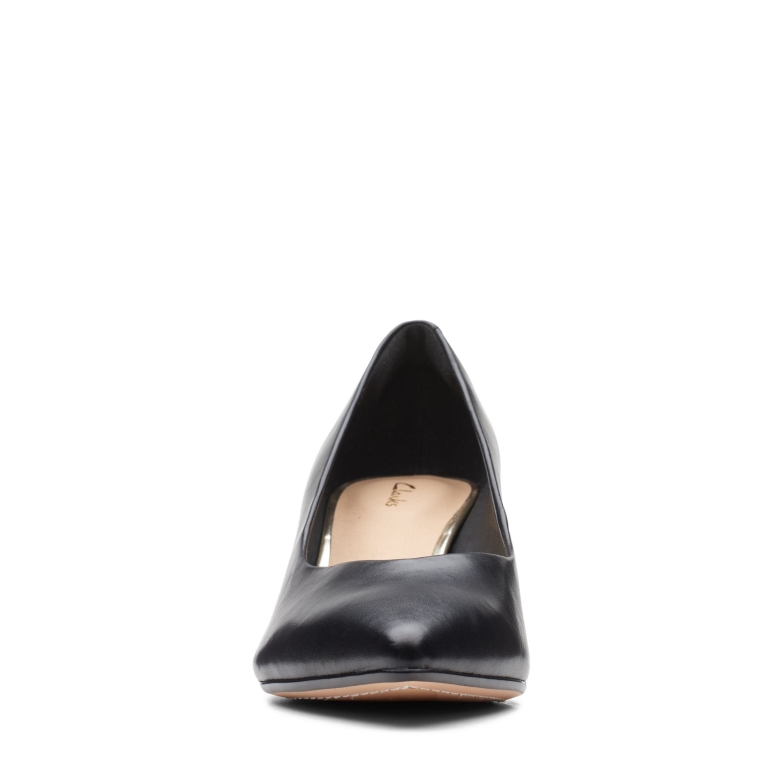 Violett 55 Court Clarks Schwarzes Leder