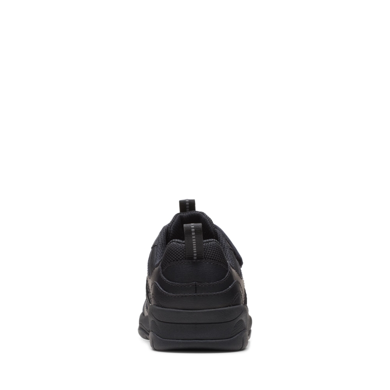 Schwarzes Leder Clarks C Loader Sprint K