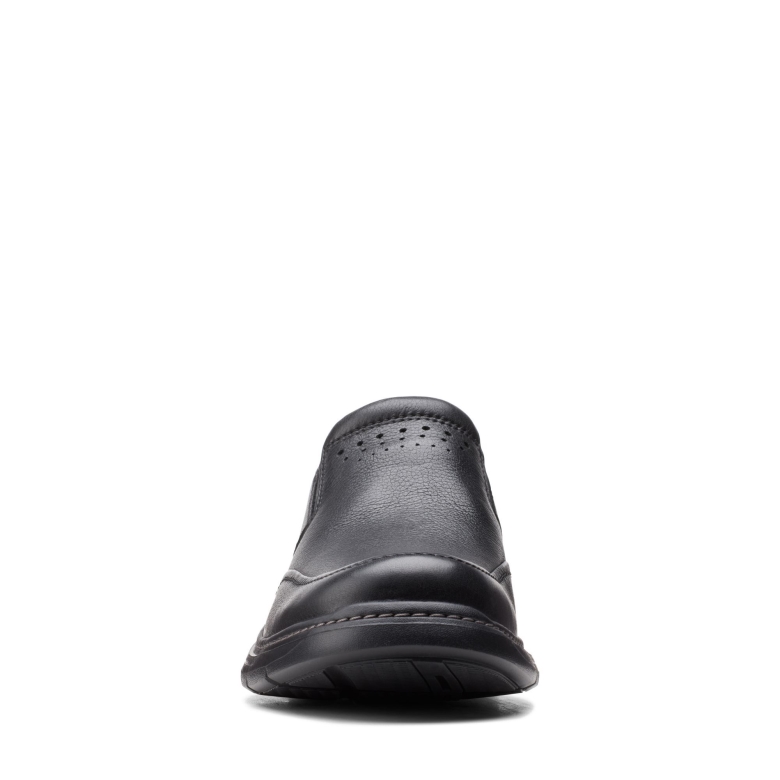 Un Brawley Step Clarks Schwarzes Getrommeltes Leder